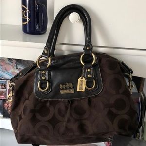 Coach gently used chocolate brown handbag
